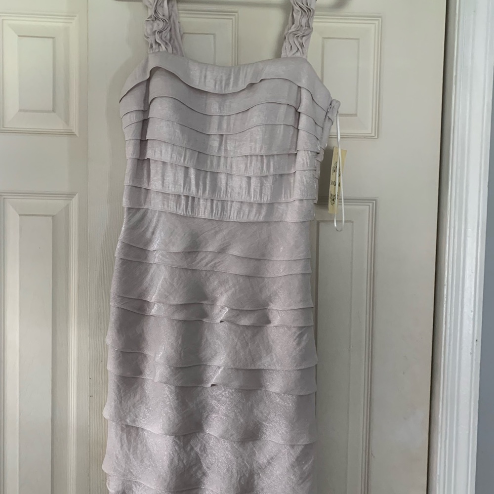 Beautiful silver dress for wedding or summer or night out.
